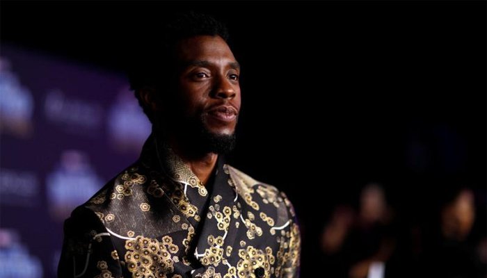 Cast member Chadwick Boseman poses at the premiere of'Black Panther in Los Angeles California US