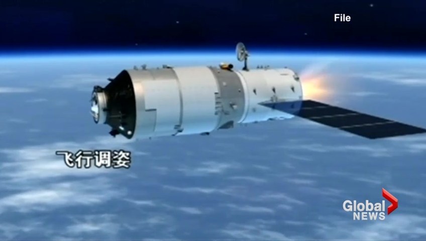 China's 'out of control' spacelab Tiangong-1 plunges back to Earth, breaks up over South Pacific