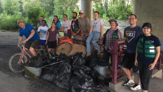 Volunteers cleaned up in and around the Red River in Fargo during the summer of 2017. River Keepers  Special to The Forum