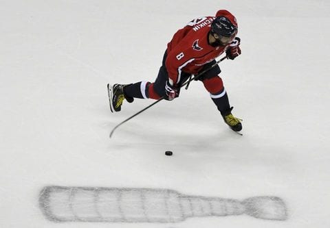 Alex Ovechkin fires a shot on goal during Game 6