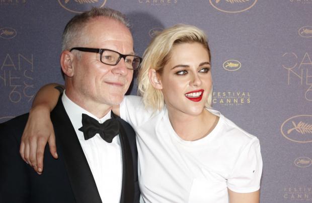 Thierry Fremaux with Kristen Stewart