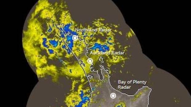 Heavy rain in the north is forecast to spread south over the weekend as seen here in this Met Service rain radar image