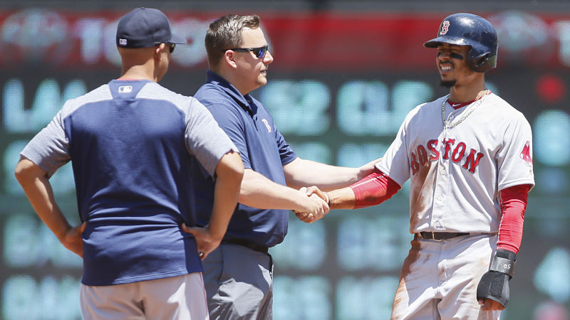 Boston Red Sox outfielder Mookie Betts