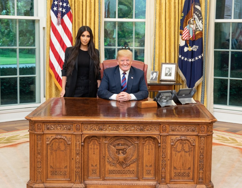 Kim Kardashian meets Donald Trump