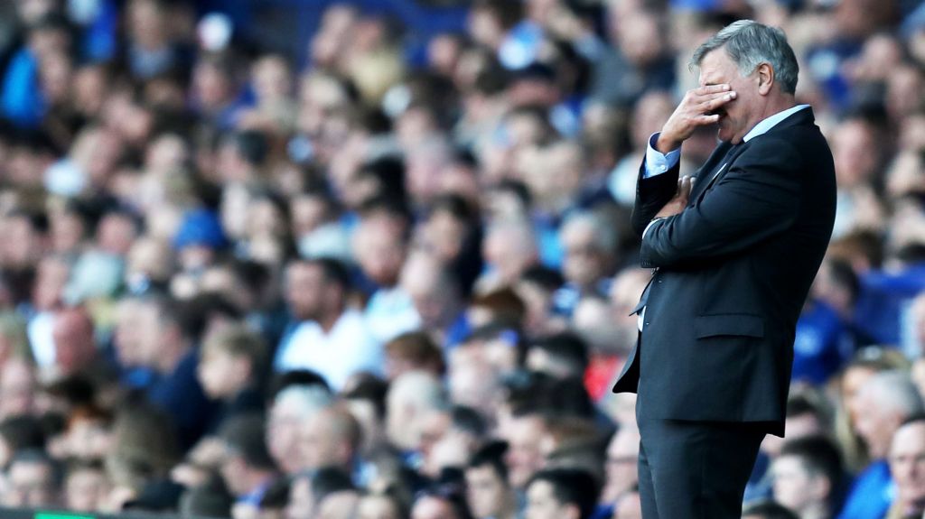 Under pressure Everton manager Sam Allardyce does not appear to have the backing of the club’s supporters