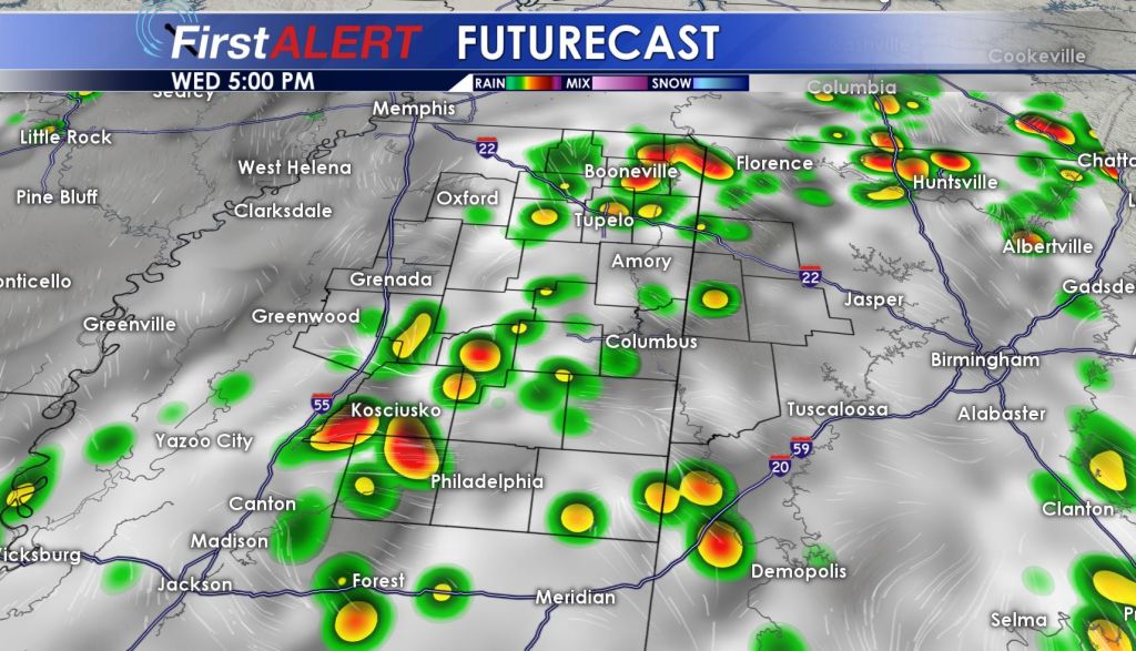 Warm With a Chance for Rain This Week