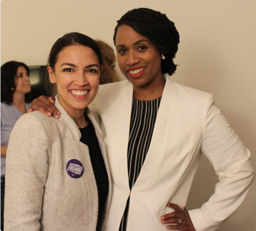 DEM DUO Alexandria Ocasio-Cortez left and Ayanna Pressley have ties that go back to Ocasio-Cortez’s time in Boston