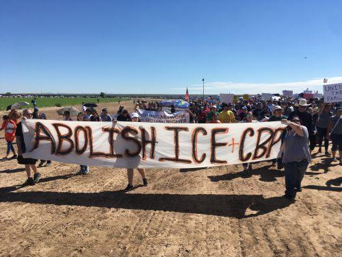 About 2,000 people marched in the small desert town of Tornillo Texas over the weekend to protest the Trump administration's policy of separating immigrant children from their parents