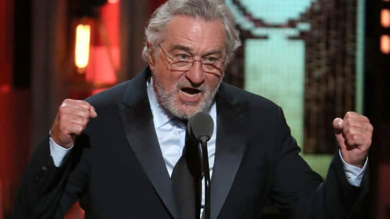 Robert De Niro launches lazy F-bomb at Trump on live TV, crowd goes way too wild