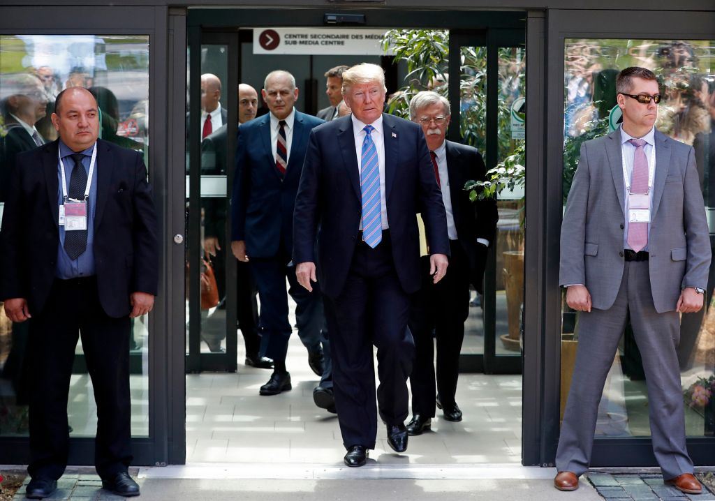 Yves Herman  Reuters            
                    Donald Trump left the G7 summit in Quebec Canada early on Saturday ahead of his meeting with North Korean leader Kim Jong Un