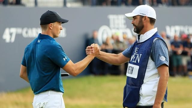 Spieth cards 65 to share lead with Schauffele and Kisner