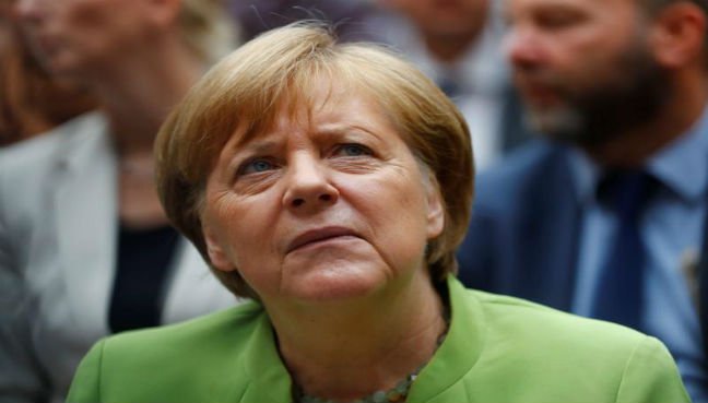 German Chancellor Angela Merkel attends an event to commemorate victims of displacement in Berlin Germany June 20 2018