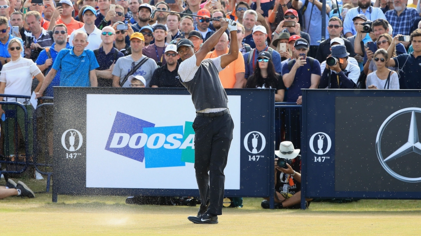 Tiger Woods in the hunt and loving it at The Open