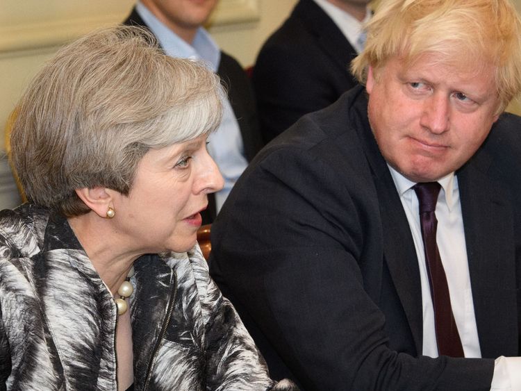 Theresa May and Boris Johnson