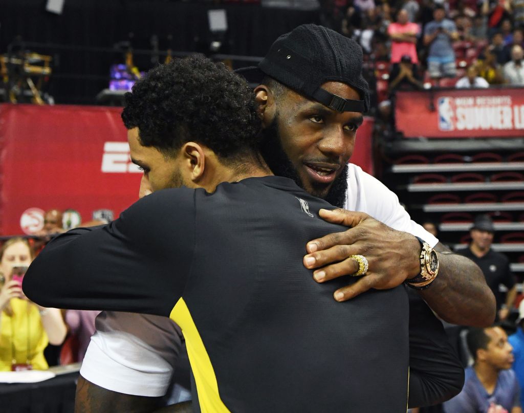 LeBron James congratulates Josh Hart on Summer League MVP'#LakeShow