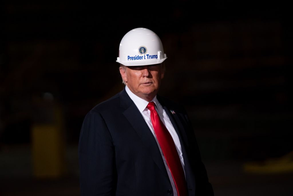 The president touted his trade policies during a visit to a steel plant in Illinois