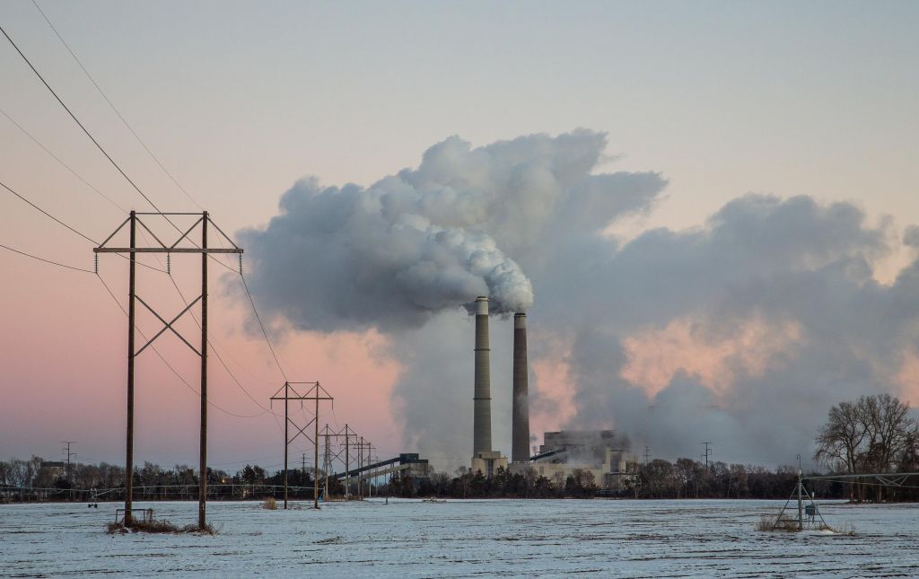 A coal-fired power plant near near Becker Minnesota