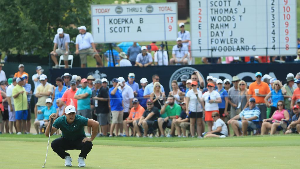 US PGA Championship: Brooks Koepka holds off Tiger Woods and Adam Scott to claim title