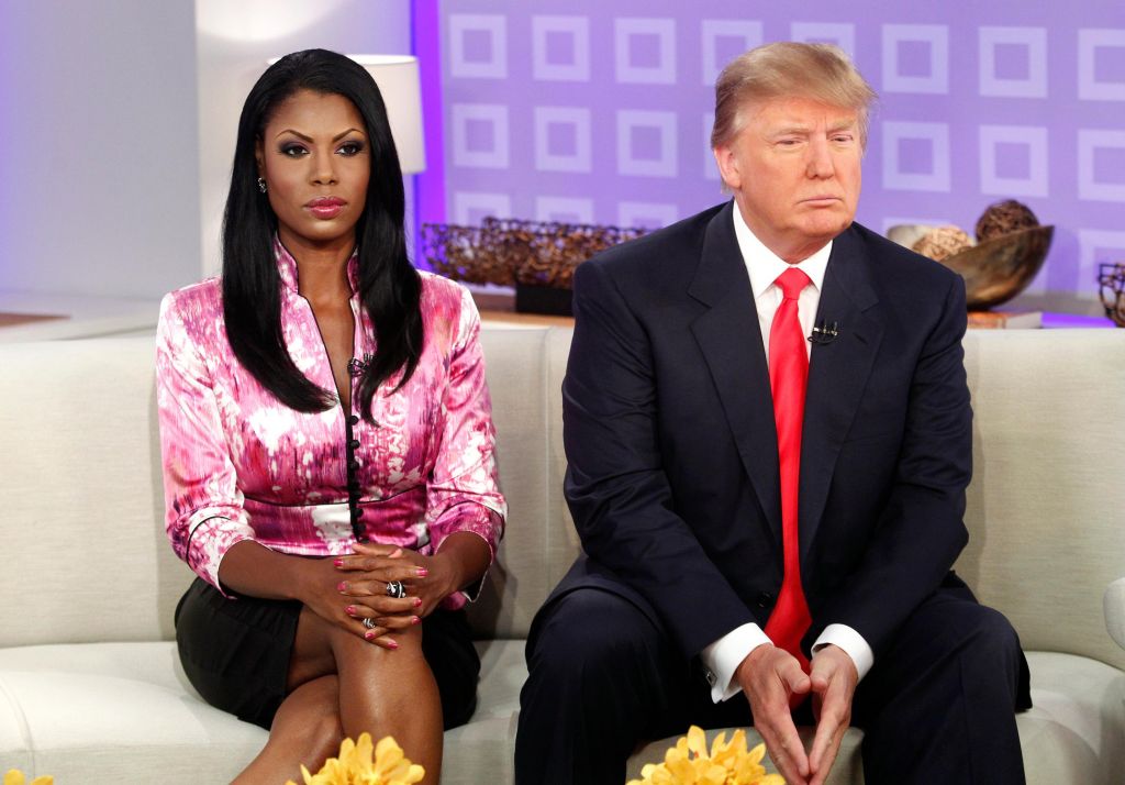 Omarosa Manigault Newman with Donald Trump on the NBC Today show in 2010