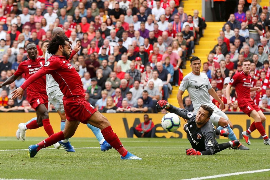 Salah puts his side on course for three points with the opening goal after 16 minutes