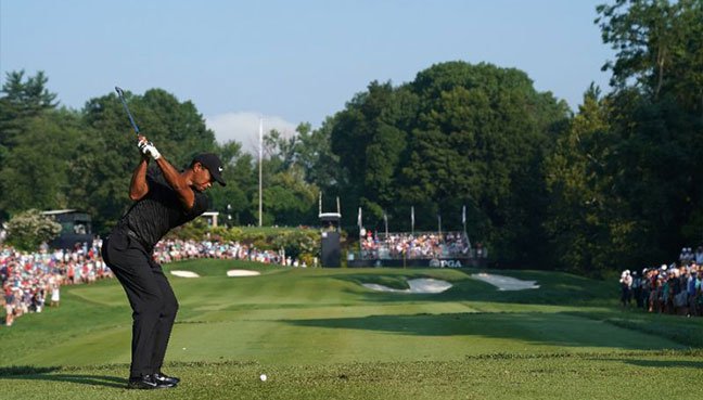 Tiger stormed into contention with back-to-back birdies to start his third round