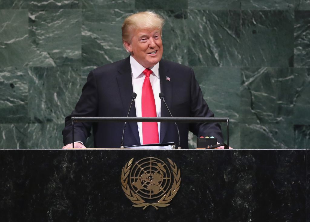 President Donald Trump addresses the 73rd session of the United Nations General Assembly