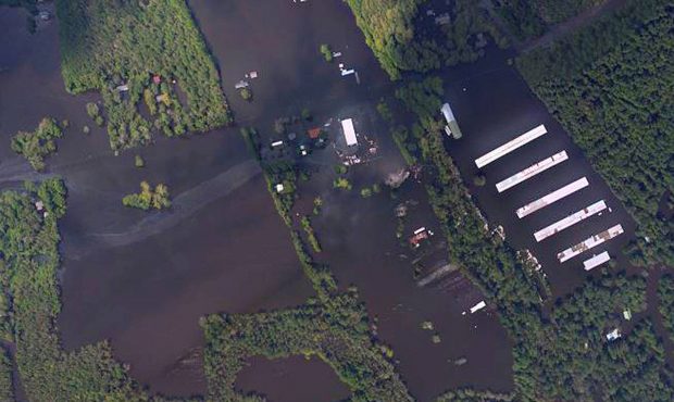 How bad was Florence? New photo shows a boat motoring down a highway