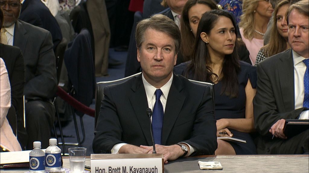 Supreme Court Justice Nominee Brett Kavanaugh in the Senate Judiciary Committee Hearing room