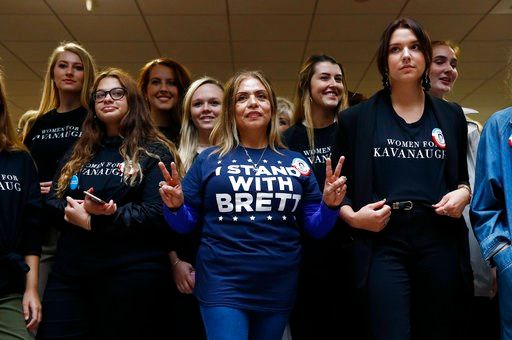 Many women line up in support of Kavanaugh