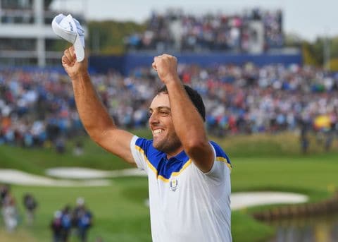 Francesco Molinari sets off the celebration