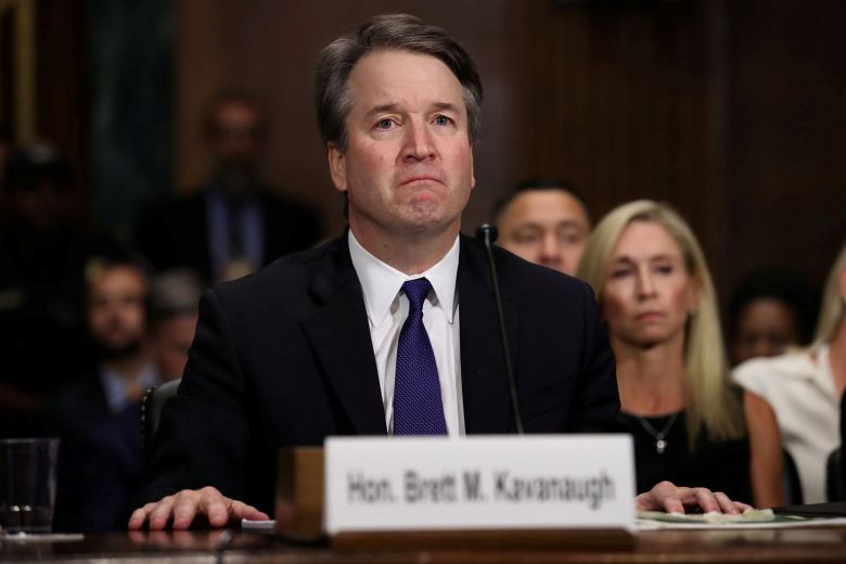 Brett Kavanaugh testifies before the Senate Judiciary Committee during his Supreme Court confirmation hearing in the Dirksen Senate Office Building on Capitol Hill in Washington DC on Sept 27 2018