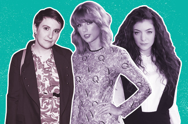 Lena Dunham Taylor Swift and Lorde.
  
  Getty Images