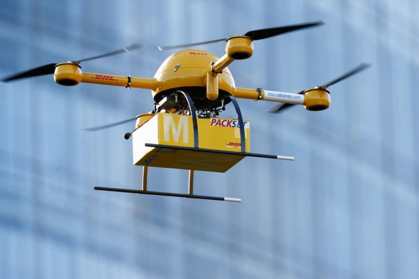 A DHL delivery drone