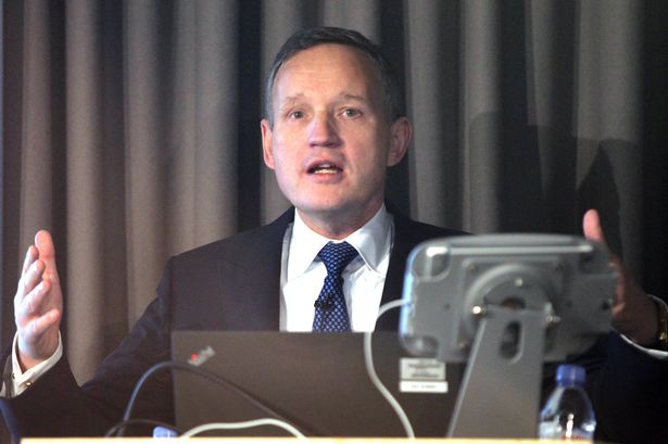 Antony Jenkins giving a talk at the Manchester Escalator in November last year