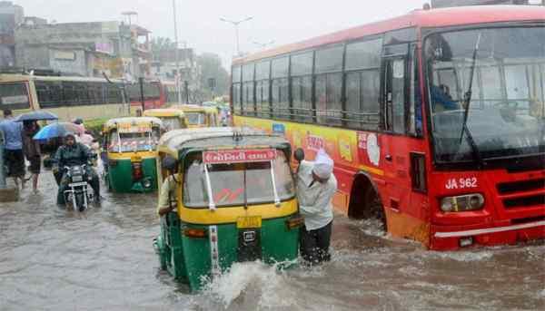 Monsoon unleashes mayhem in north Gujarat 25 dead in state