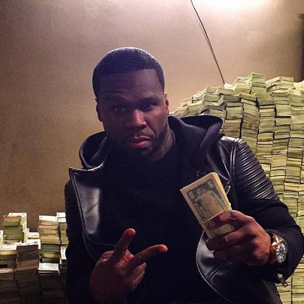 50 Cent arrives at the Billboard Music Awards at the MGM Grand Garden Arena in Las Vegas