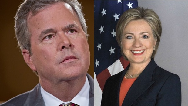 Jeb Bush and Hillary Clinton