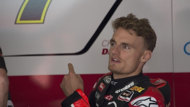 Davies very happy with 'double win&#039
Ducati rider Chaz Davies says that he is very happy with winning both WSBK races at Laguna Seca on Sunday