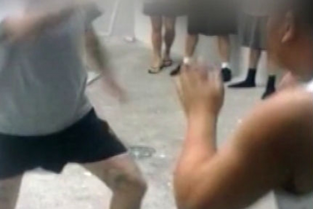 'Fight club video footage posted on social media showed prisoners brawling drinking and smoking dope