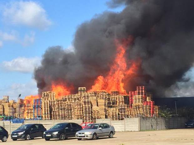 Enfield fire: Pallet inferno on East Duck Lees Lane sends black smoke