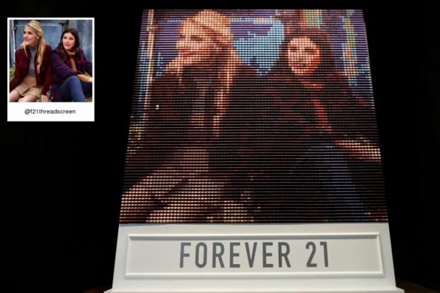 Forever 21 Displays Your Instagrams in 6,400 Spools of Thread - Interactive