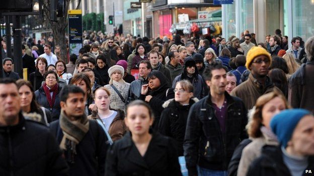 Shoppers in Oxford Street London