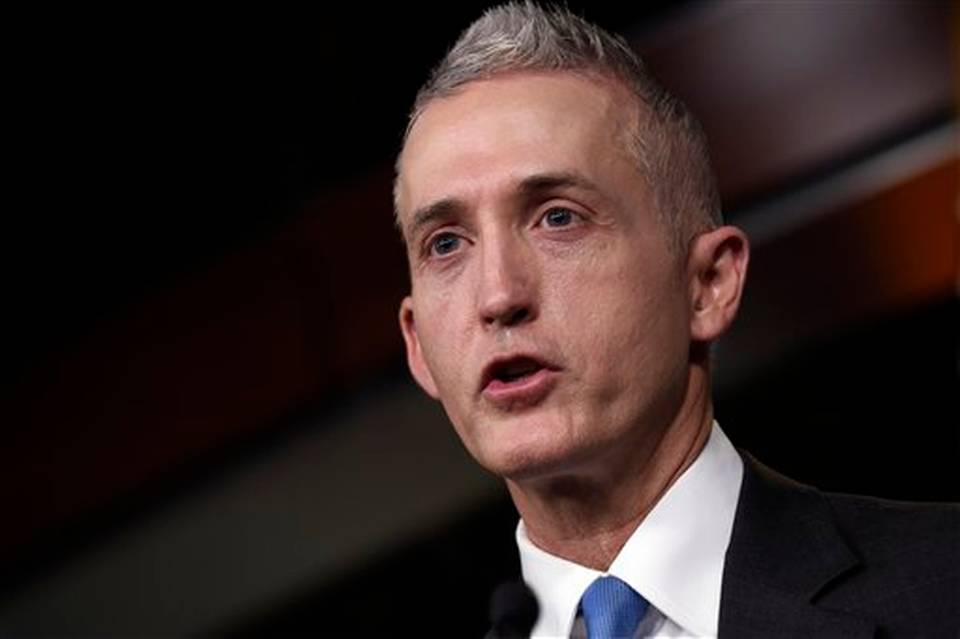 House Select Committee on Benghazi Chairman Rep. Trey Gowdy R-S.C. speaks at a news conference on Capitol Hill in Washington. Republicans on the House committee investigating the 2012 attacks in Benghazi Libya