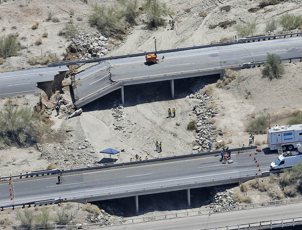 Collapsed interstate bridge in California desert passed inspection but failed 