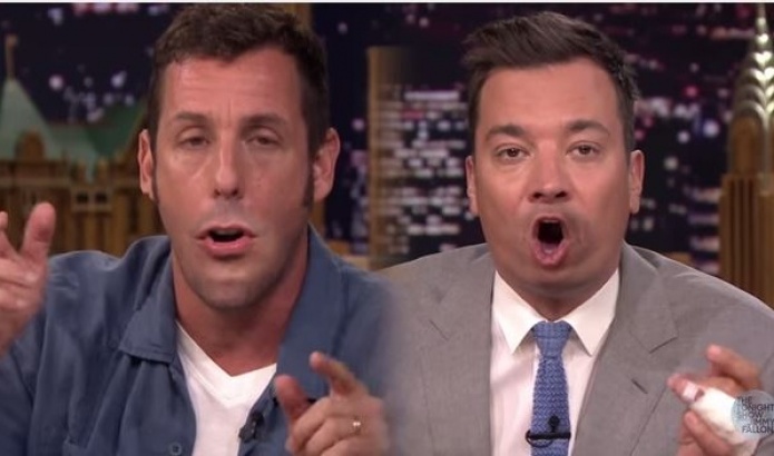 WATCH Adam Sandler and Jimmy Fallon Switch Lips