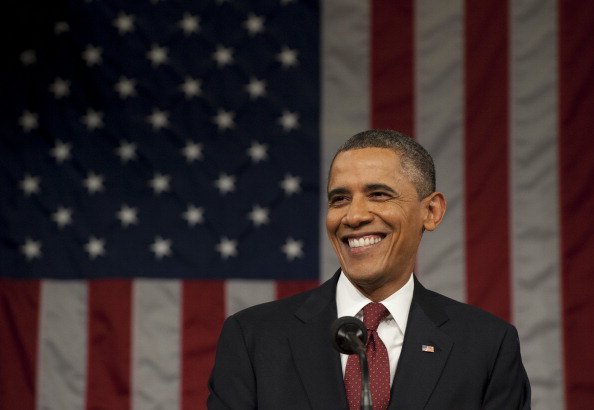 WASHINGTON DC- JANUARY 24 U.S. President Barack Obama delivers his State of the Union address before a joint session of Congress on Capitol Hill