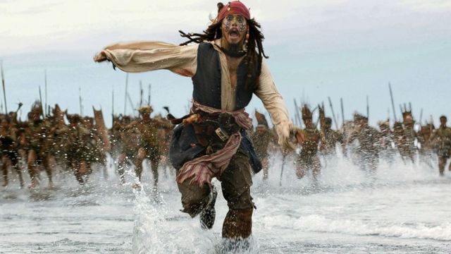 Johnny Depp appears in a scene from'Pirates of the Caribbean Dead Man's Chest