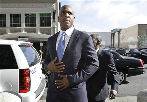 San Francisco Giants Barry Bonds hits his 756th career home run in the fifth inning of a baseball game against the Washington Nationals in San Francisco. The U.S. Department of Justice formally dropped its