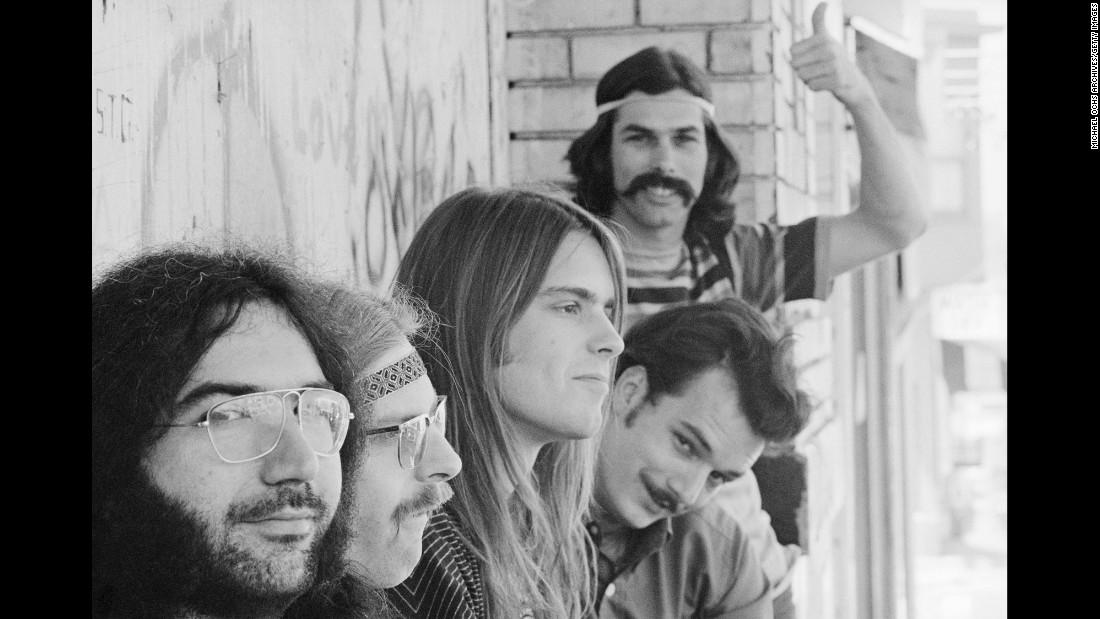 Members of the Grateful Dead- from left Jerry Garcia Phil Lesh Bob Weir Bill Kreutzmann and Mickey Hart- in San Francisco circa 1968. The legendary jam band took its final bow Sunday July 5- 50 years after it was formed