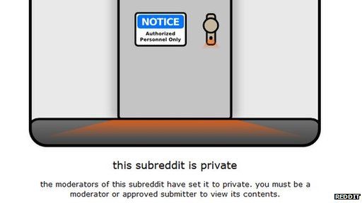Reddit private notice